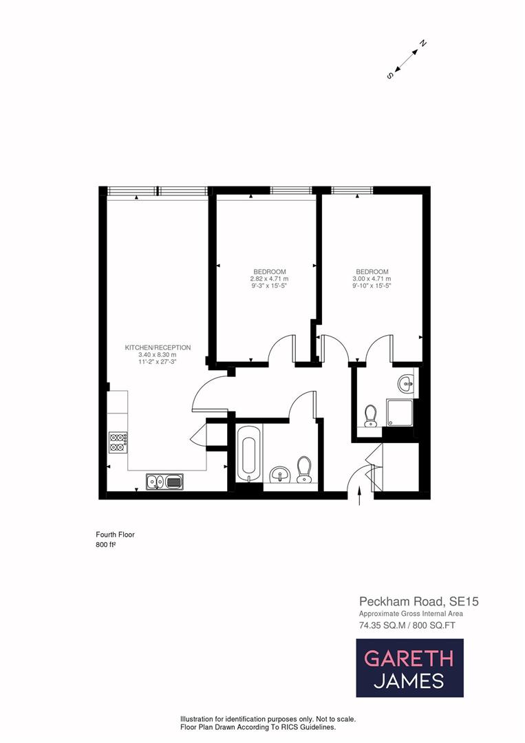 Flat 23, Pelican House, 92 Peckham Road, SE15 5PY.