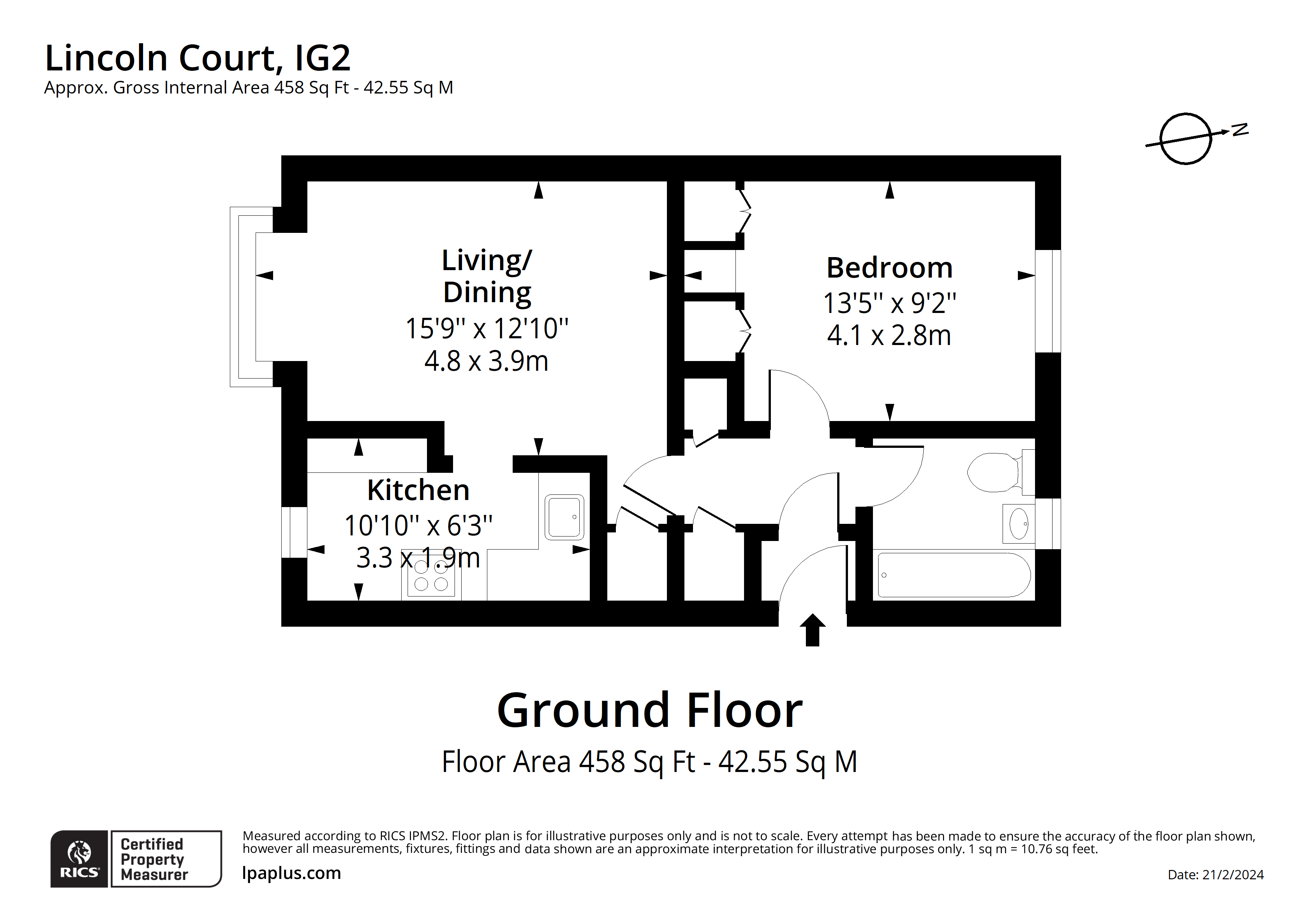 Property For Sale Eastern Avenue, Ilford, IG2 1 Bedroom Apartment