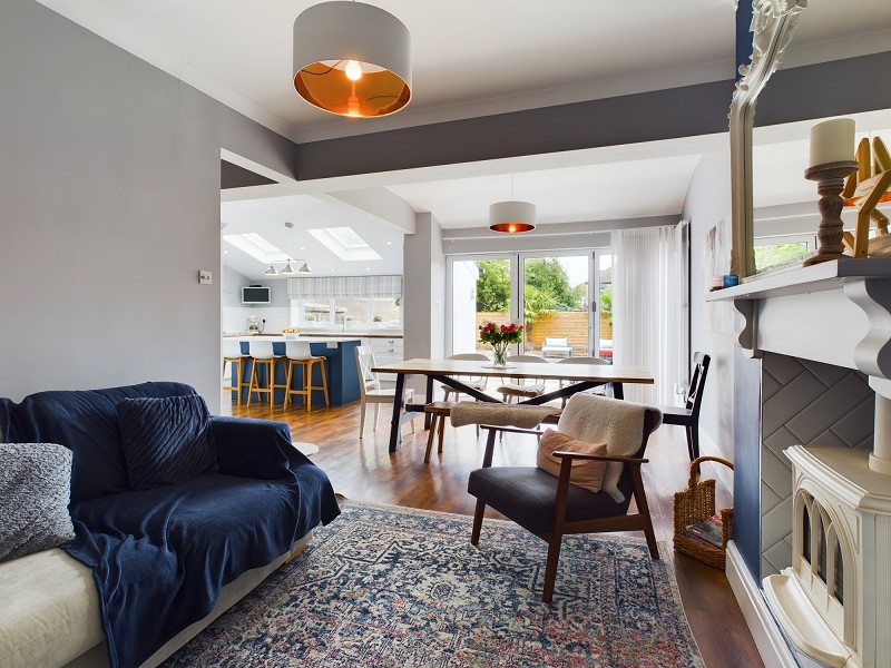 Sitting Room opening into Dining Room