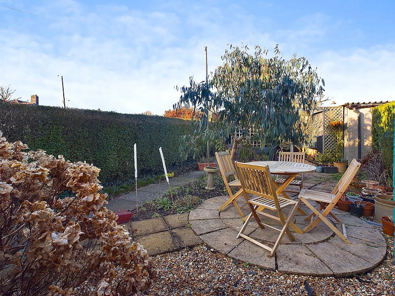 Paved sitting area