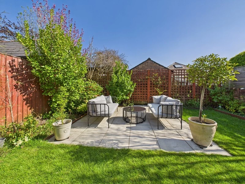 Paved sitting area