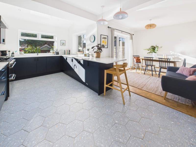 Kitchen/family/dining area