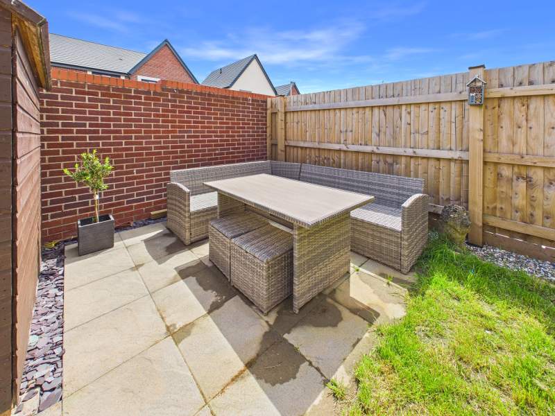 Paved sitting area