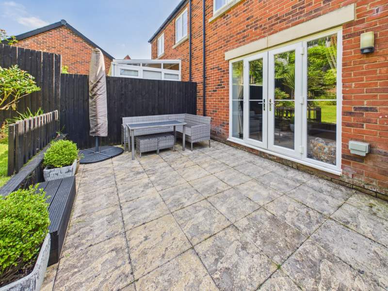 Paved sitting area