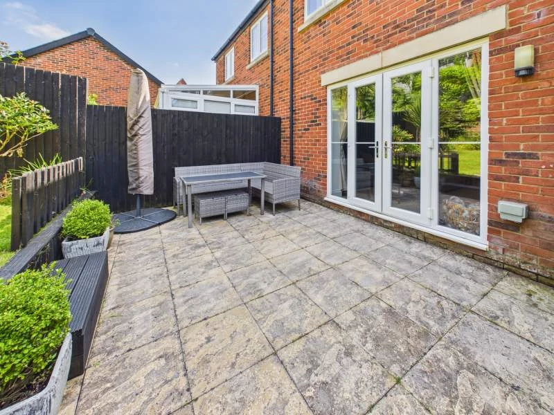 Paved sitting area