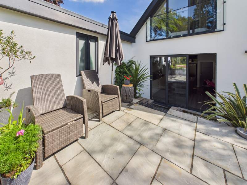 Paved sitting area