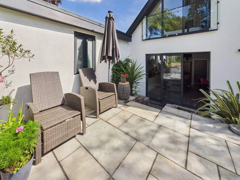 Paved sitting area