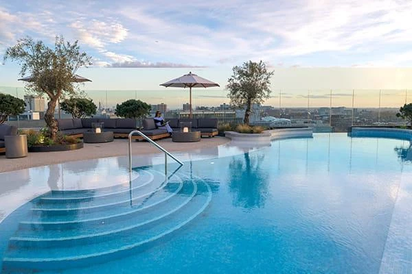 Beach club pool