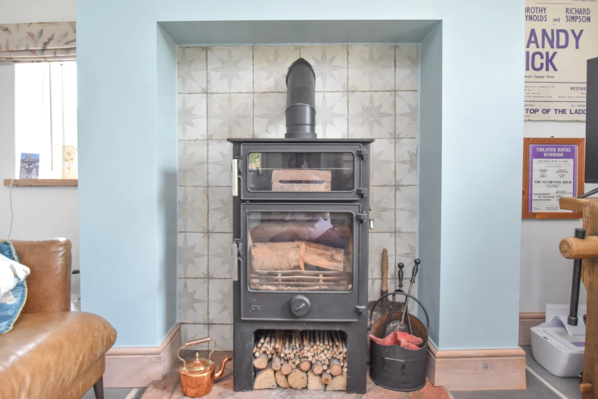 wood burner kitchen