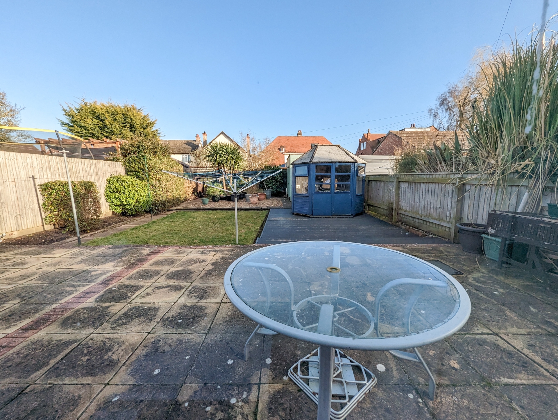 rear garden summer view