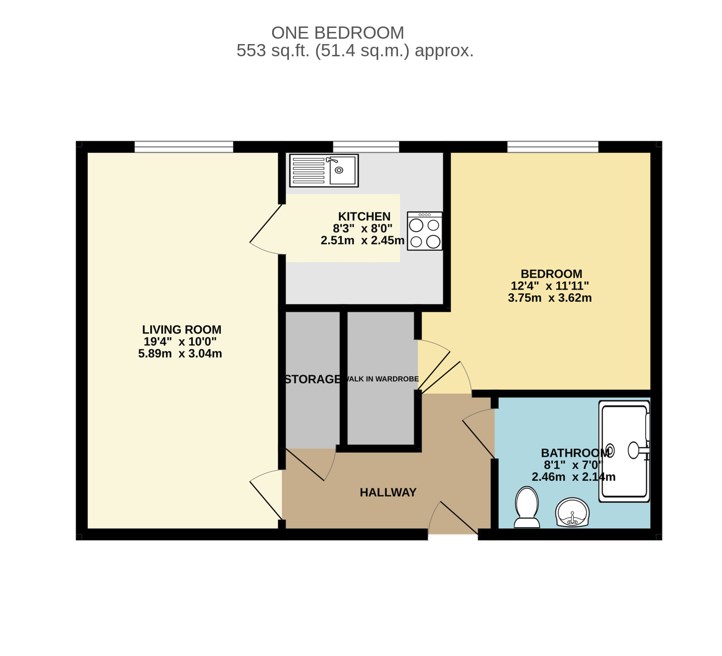 TYPICAL FLOOR PLAN - ONE BEDROOM