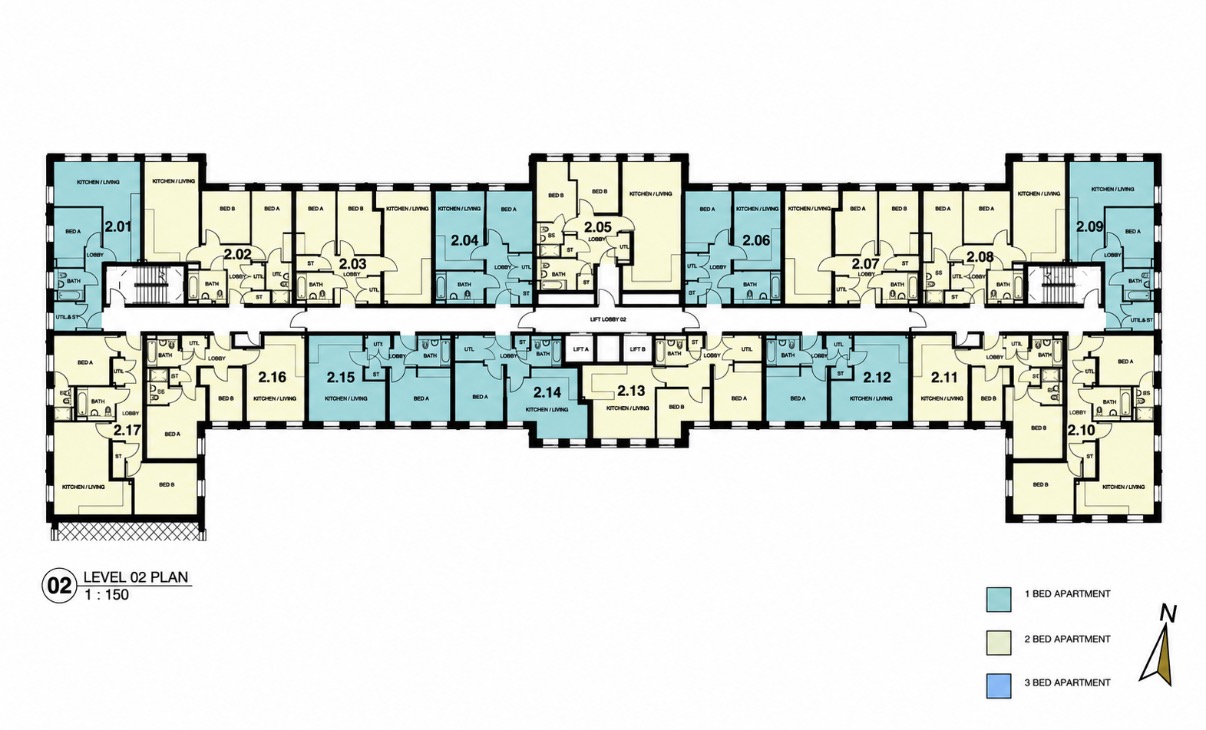 Second Floor Level Pan - Unit 2.03