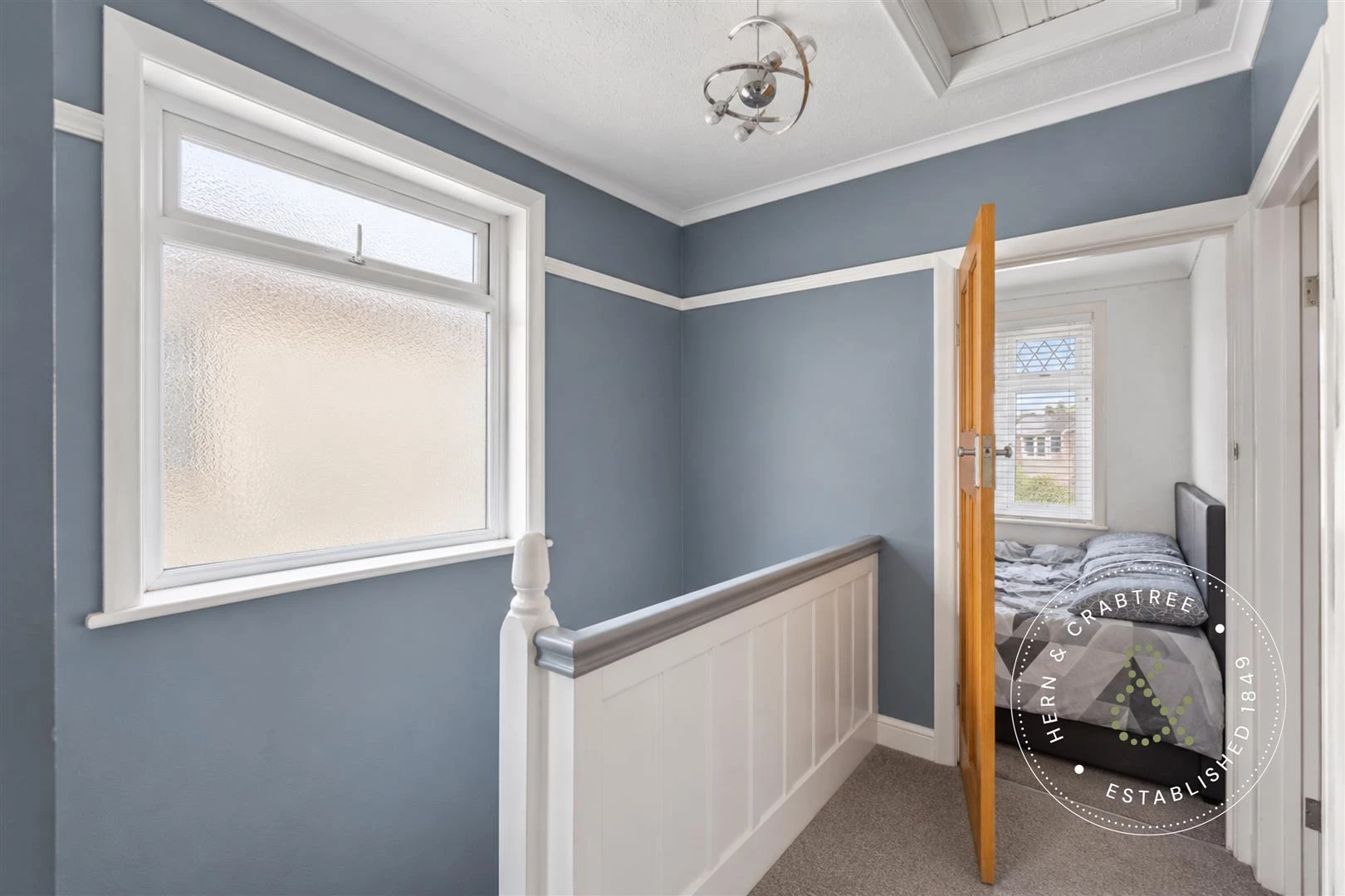 Tidy Landing and Geometric Bedroom.jpg