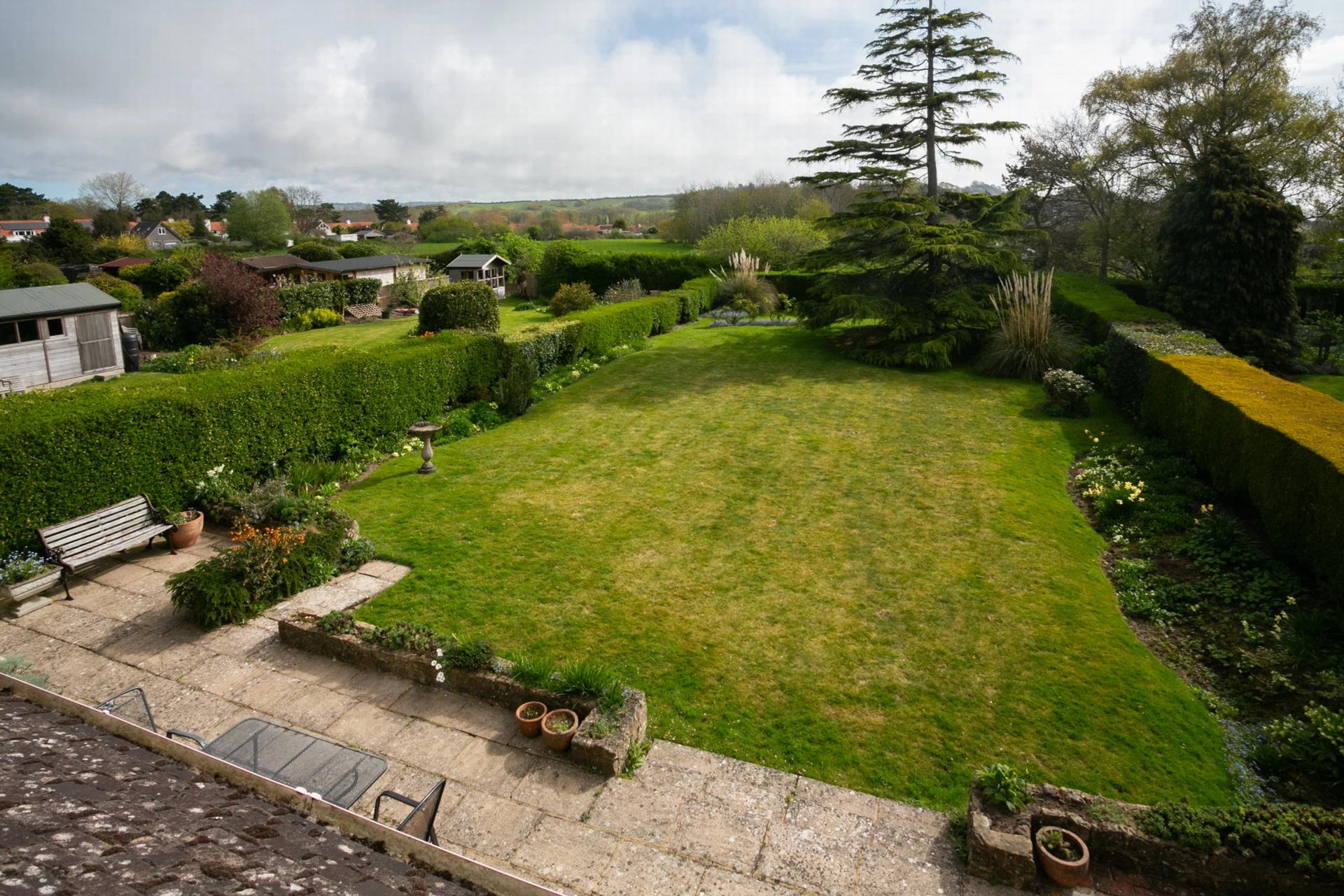 View over garden