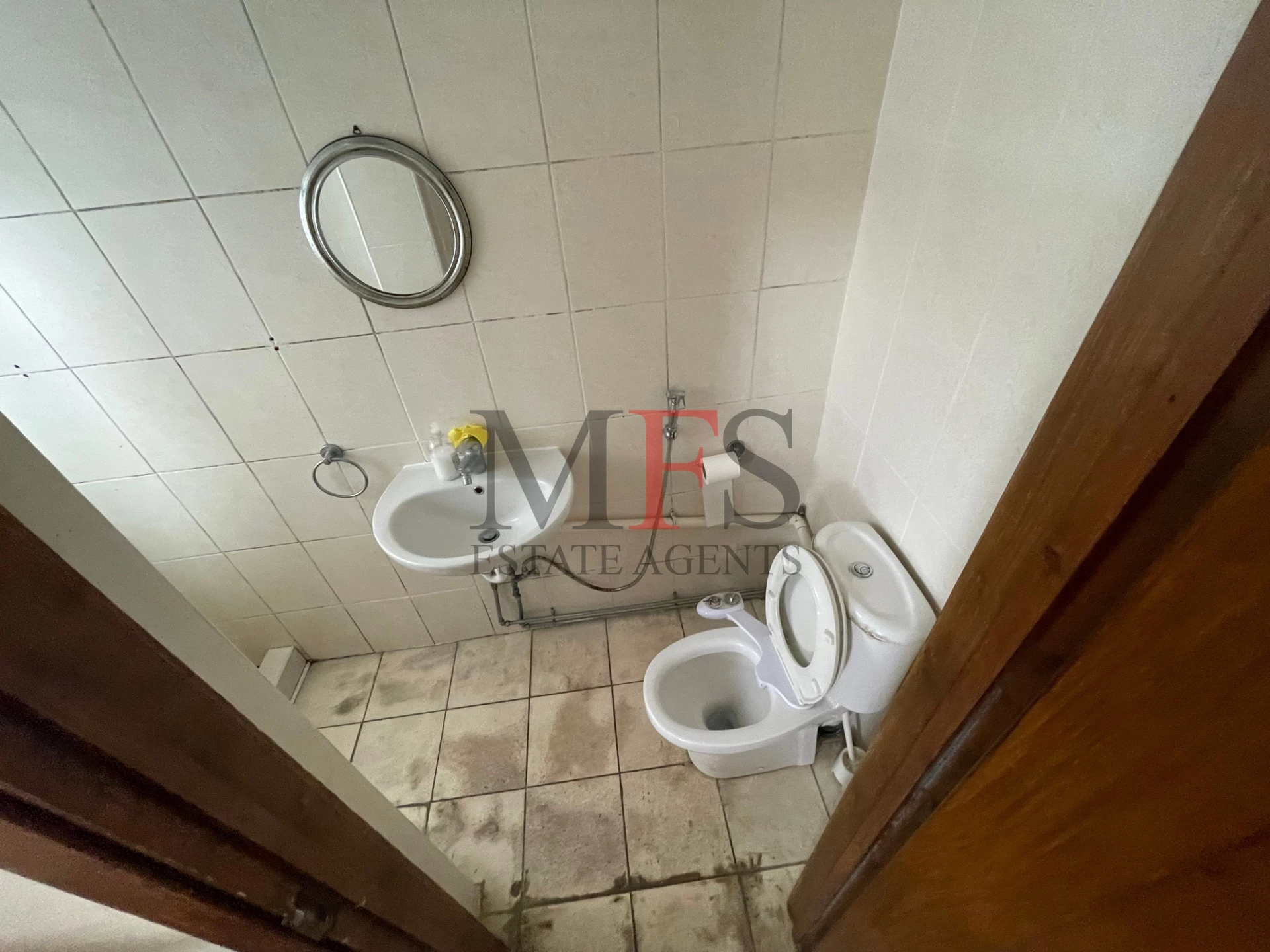 Shower, basin and WC