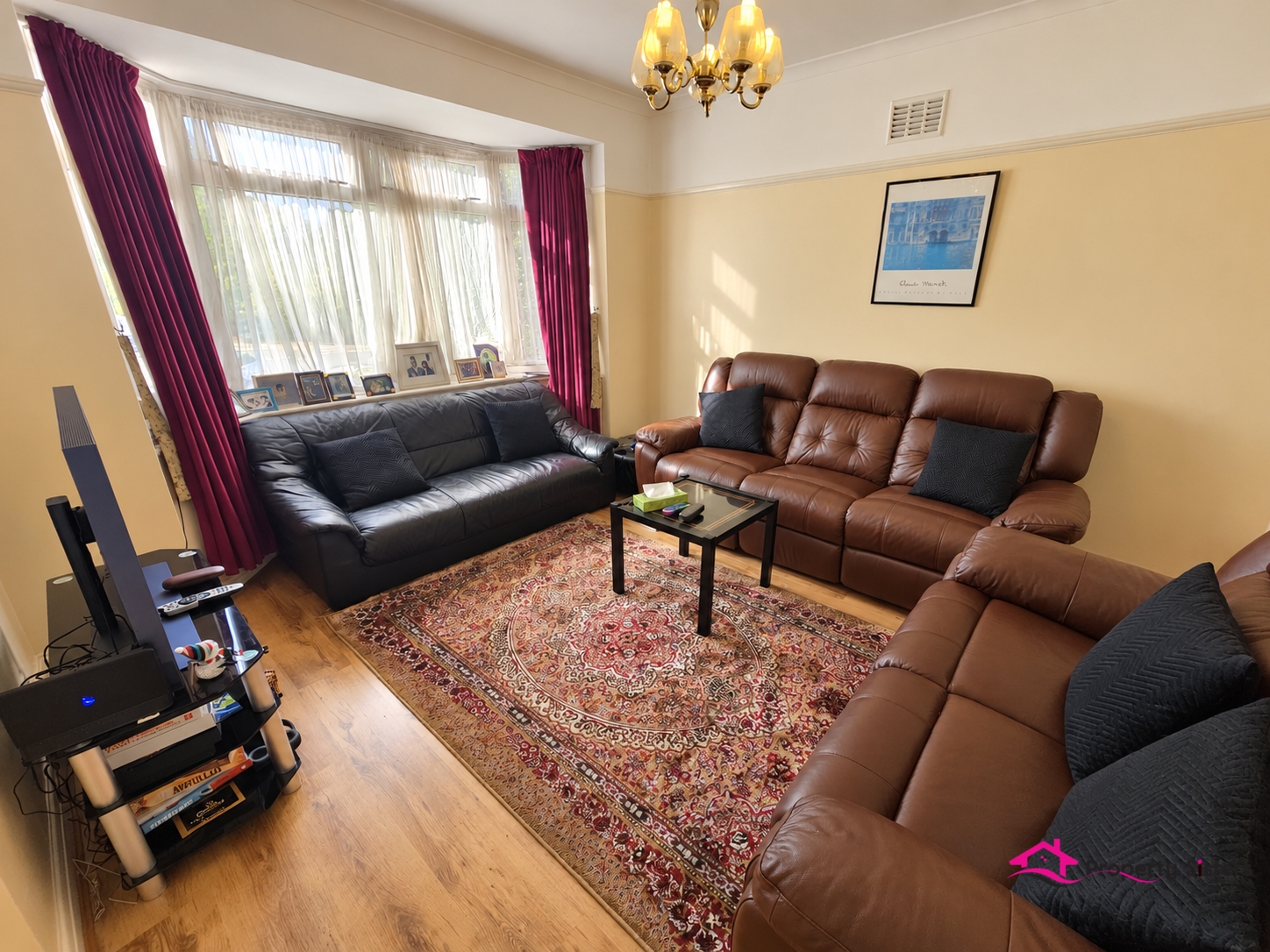 Living Room with Bay Window