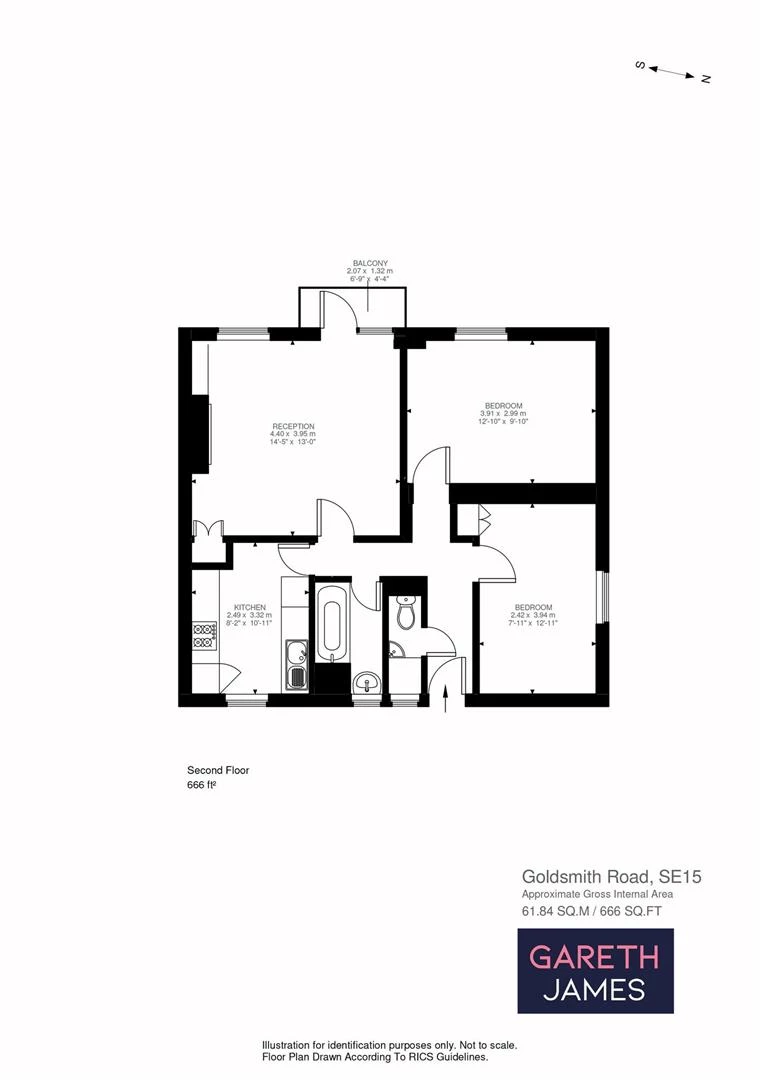 Flat 18, Richland House, Goldsmith Road, SE15 5SZ.