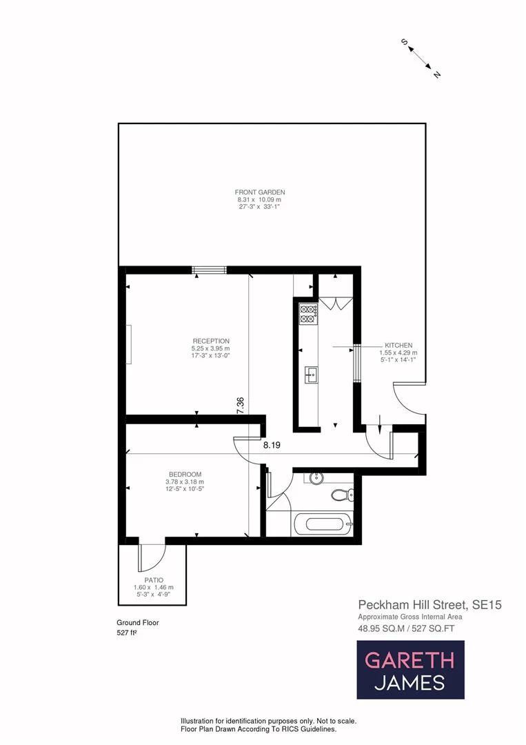Flat 1, 1  Peckham Hill Street, London, SE15 6BN.1