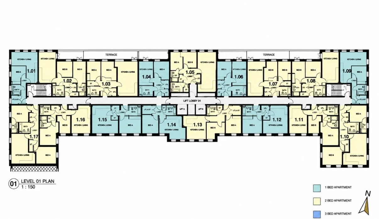 Unit 1.17 - First Floor Level Plan