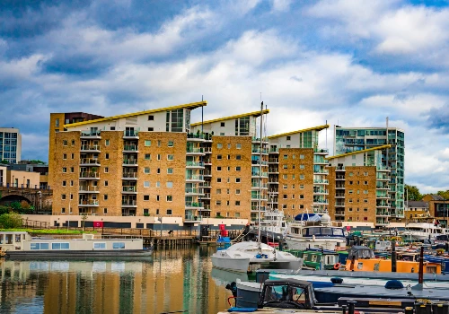 Marina Heights development of apartments in Basin Approach E14