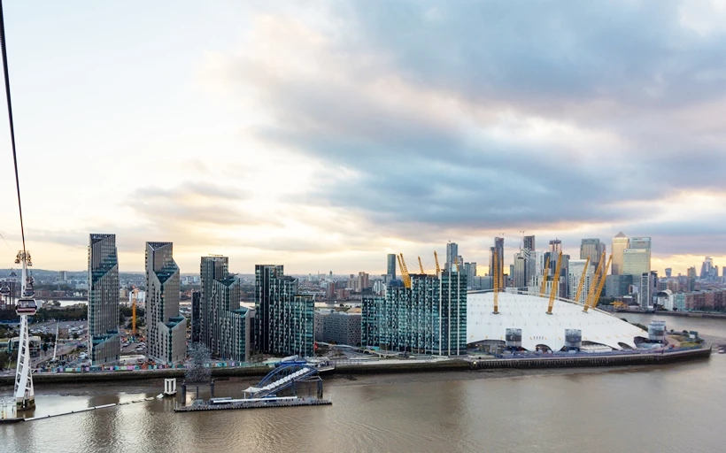 North Greenwich SE10 seen from the Emirates Cable Car