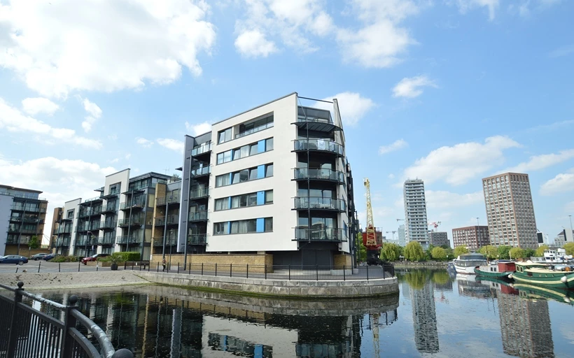View of Boardwalk Place from the adjacent dock