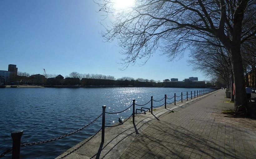 Properties in Brunswick Quay overlook Greenland Dock SE16