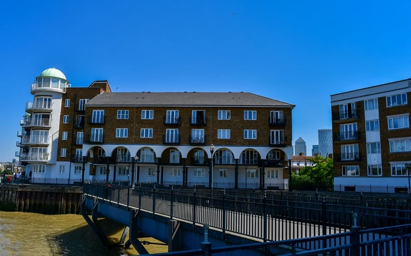 Princes Riverside from the Thames Path