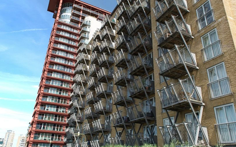 View of Seacon Wharf from the Thames Path