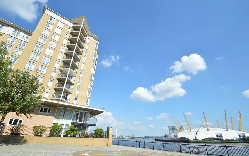 Virginia Quay, the River Thames and the O2