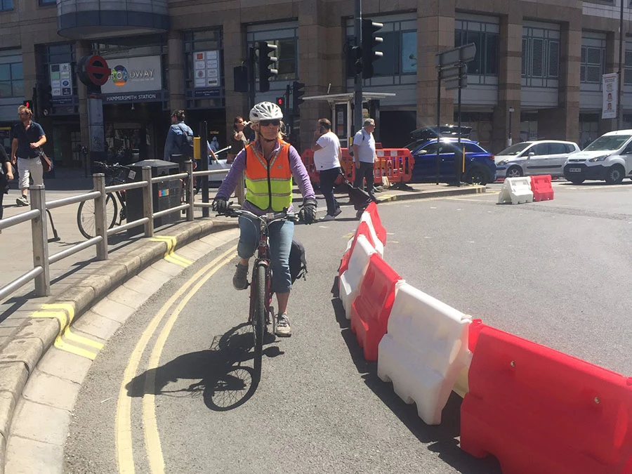 Hammersmith Broadway Temporary Cycle Lane Hammersmith Broadway Temporary Cycle Lane